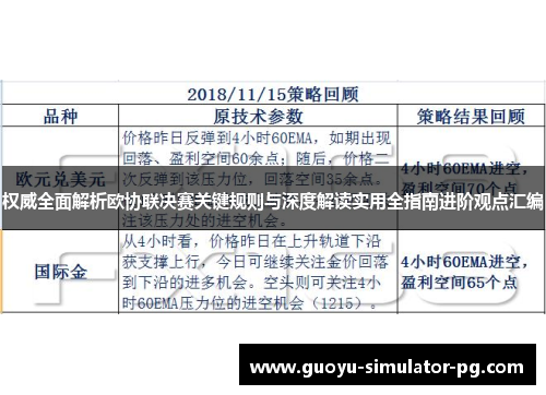权威全面解析欧协联决赛关键规则与深度解读实用全指南进阶观点汇编 权威全面解析欧协联决赛关键规则与深度解读实用全指南进阶观点汇编
