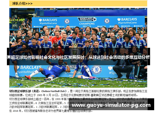 英超足球如何影响社会文化与社区发展探讨：从球迷到社会活动的多维互动分析